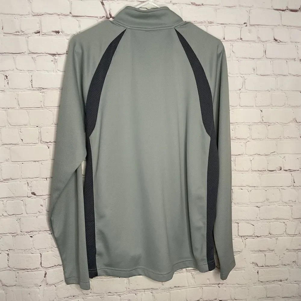 ALO Coolfit‎ Mens Small S Shirt Pullover 3/4 Zip Gray  Activewear Long Sleeve